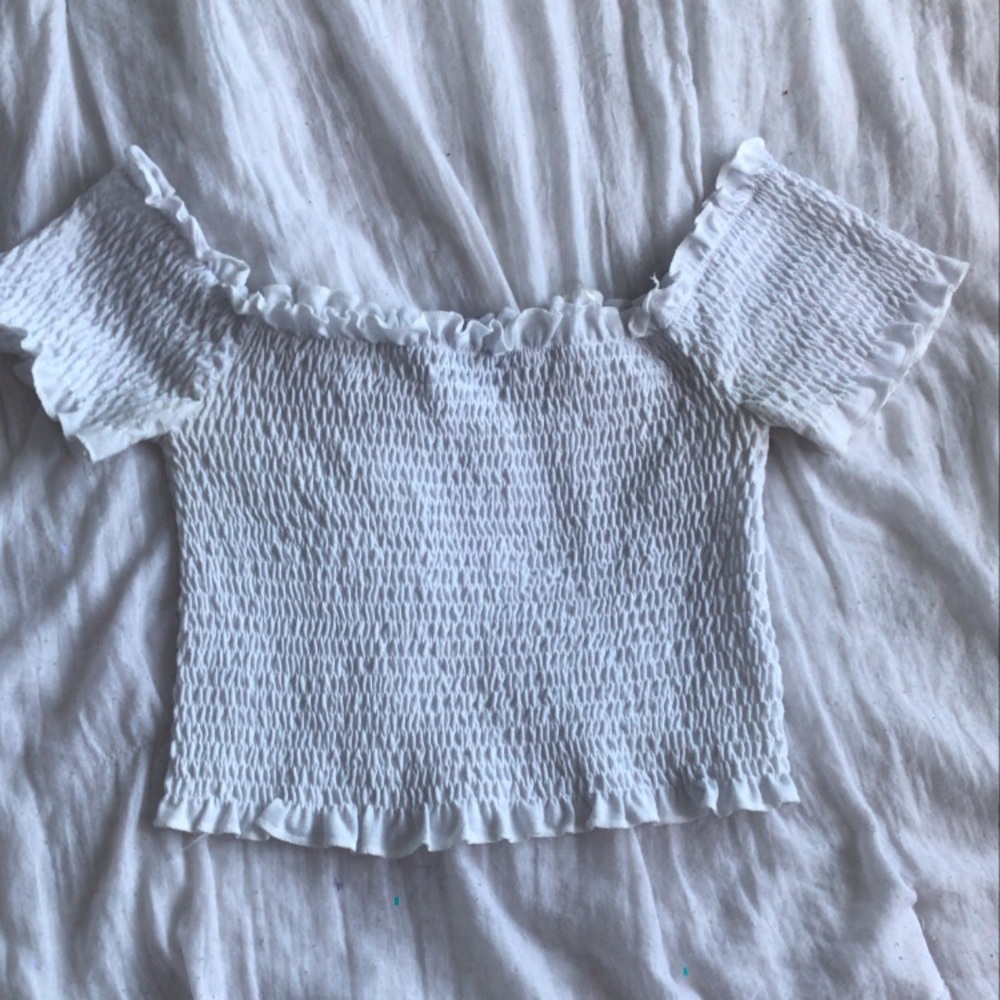 White off the shoulder top